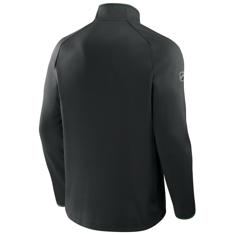 Minnesota Wild Fanatics Authentic Pro Rink Raglan Quarter-Zip Pullover - Black Pullover