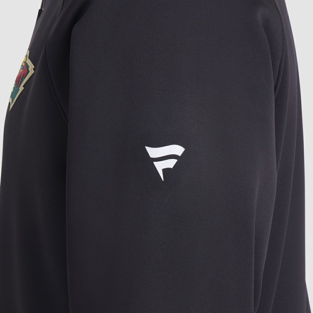Minnesota Wild Fanatics Authentic Pro Rink Raglan Quarter-Zip Pullover - Black Pullover