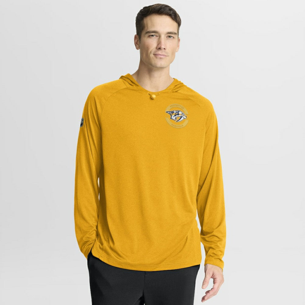Nashville Predators Fanatics Authentic Pro Rink Hoodie - Gold Hoodies
