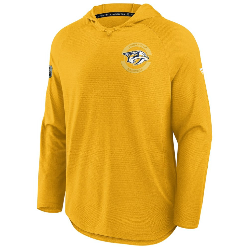 Nashville Predators Fanatics Authentic Pro Rink Hoodie - Gold Hoodies