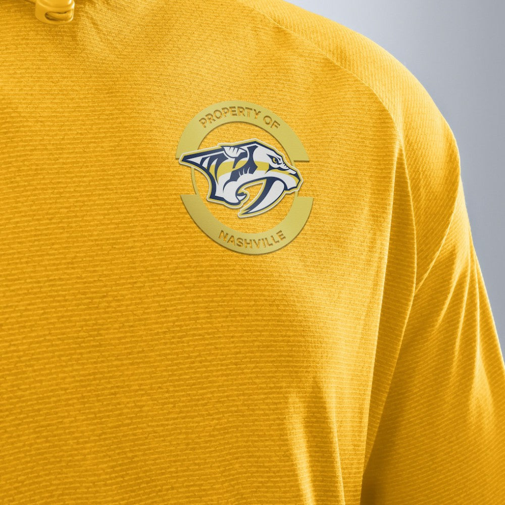 Nashville Predators Fanatics Authentic Pro Rink Hoodie - Gold Hoodies