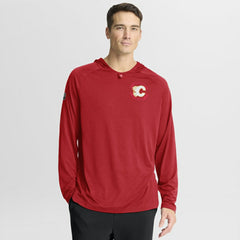 Calgary Flames Fanatics Authentic Pro Rink Hoodie - Red Hoodies