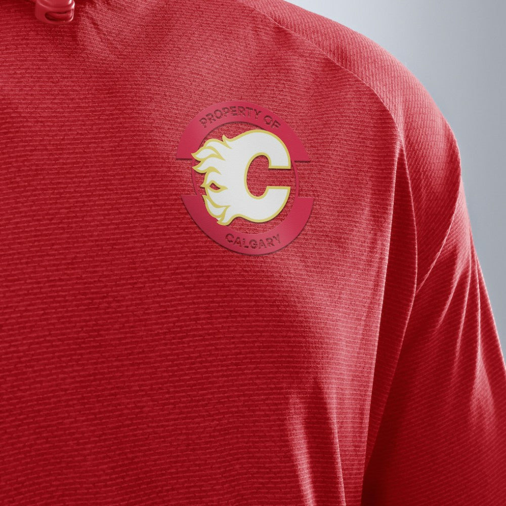 Calgary Flames Fanatics Authentic Pro Rink Hoodie - Red Hoodies
