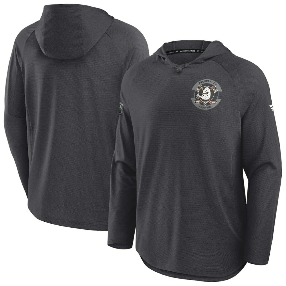 Anaheim Ducks Fanatics Authentic Pro Rink Hoodie - Charcoal Hoodies