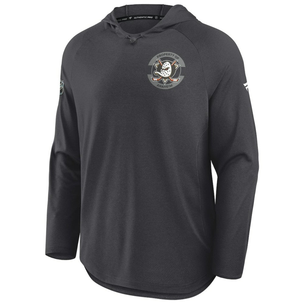 Anaheim Ducks Fanatics Authentic Pro Rink Hoodie - Charcoal Hoodies