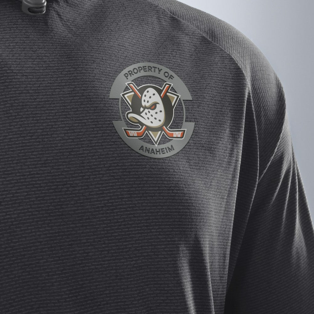 Anaheim Ducks Fanatics Authentic Pro Rink Hoodie - Charcoal Hoodies
