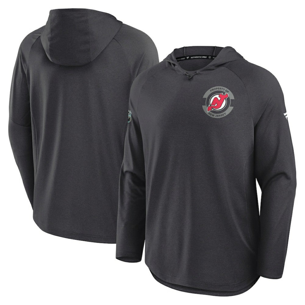 New Jersey Devils Fanatics Authentic Pro Rink Hoodie - Charcoal Jerseys