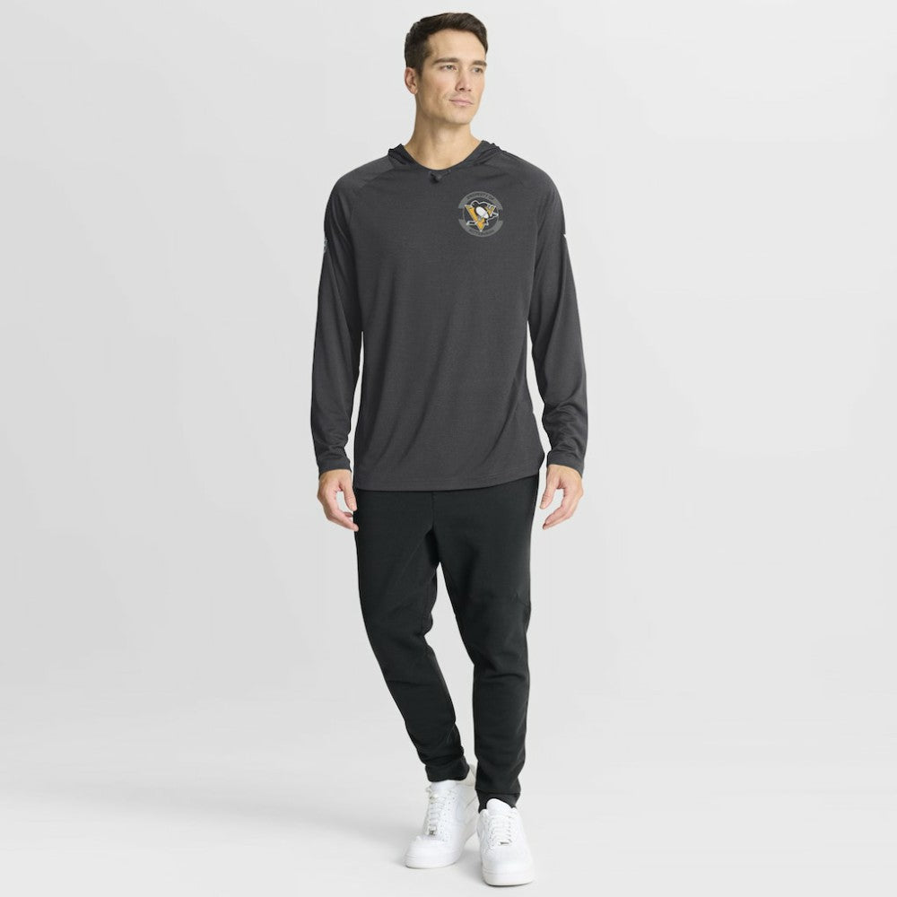 Pittsburgh Penguins Fanatics Authentic Pro Rink Hoodie - Charcoal Hoodies