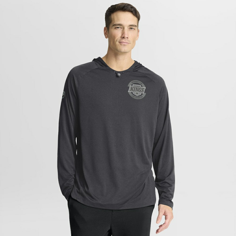 Los Angeles Kings Fanatics Authentic Pro Rink Hoodie - Charcoal Hoodies