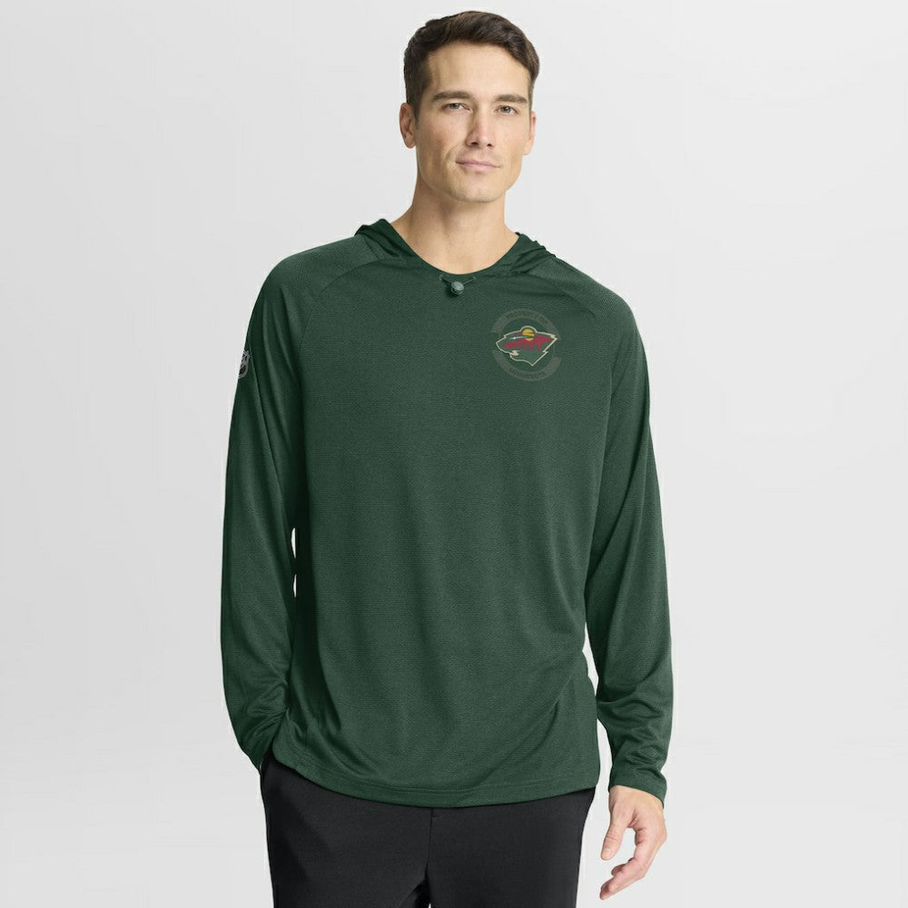 Minnesota Wild Fanatics Authentic Pro Rink Hoodie - Green Hoodies