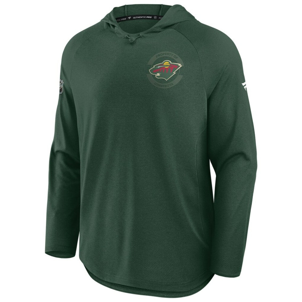 Minnesota Wild Fanatics Authentic Pro Rink Hoodie - Green Hoodies