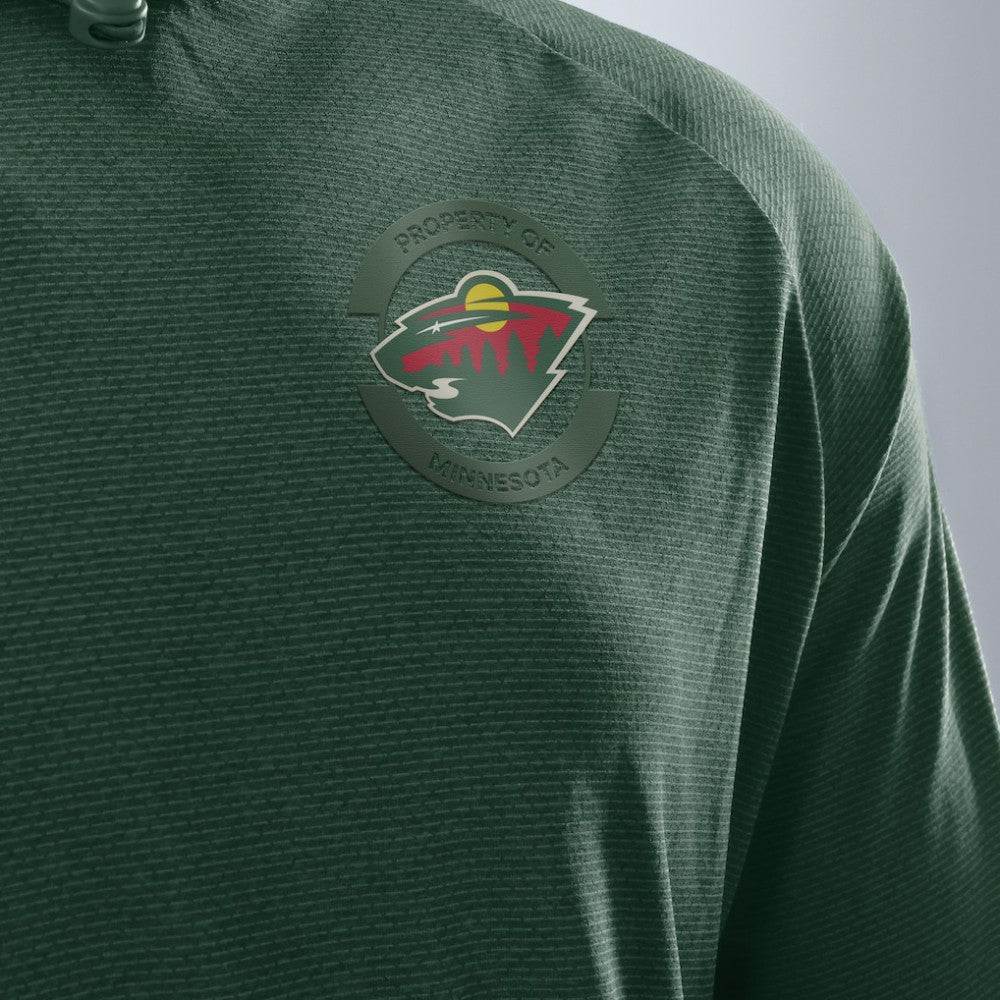 Minnesota Wild Fanatics Authentic Pro Rink Hoodie - Green Hoodies