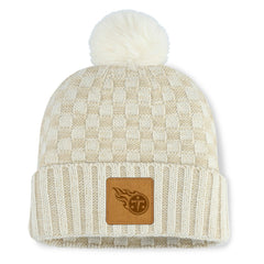 Tennessee Titans Women's Nickel Cuffed Knit Hat with Pom - Natural online