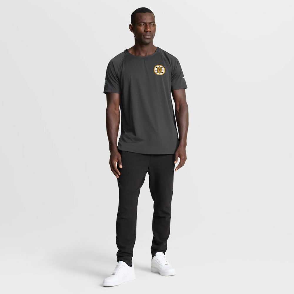 Boston Bruins Fanatics Authentic Pro Rink Raglan Performance T-Shirt - Charcoal T-shirts