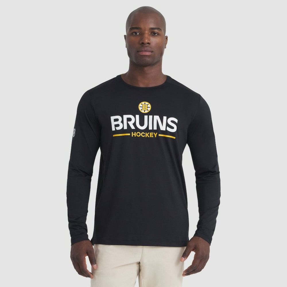 Boston Bruins Fanatics Authentic Pro Rink Tech Long Sleeve T-Shirt - Black T-shirts