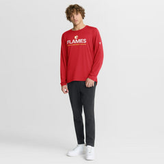 Calgary Flames Fanatics Authentic Pro Rink Tech Long Sleeve T-Shirt - Red T-shirts