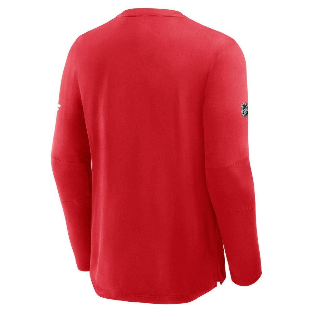 Calgary Flames Fanatics Authentic Pro Rink Tech Long Sleeve T-Shirt - Red T-shirts