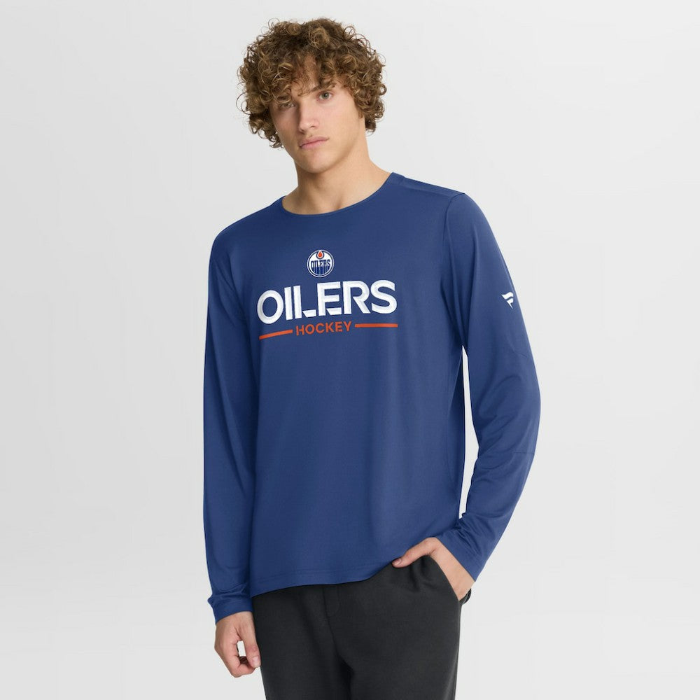 Edmonton Oilers Fanatics Authentic Pro Rink Tech Long Sleeve T-Shirt - Royal T-shirts