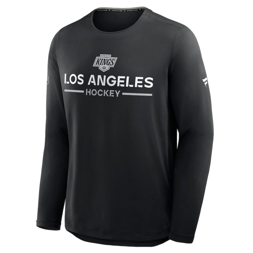 Los Angeles Kings Fanatics Authentic Pro Rink Tech Long Sleeve T-Shirt - Black T-shirts