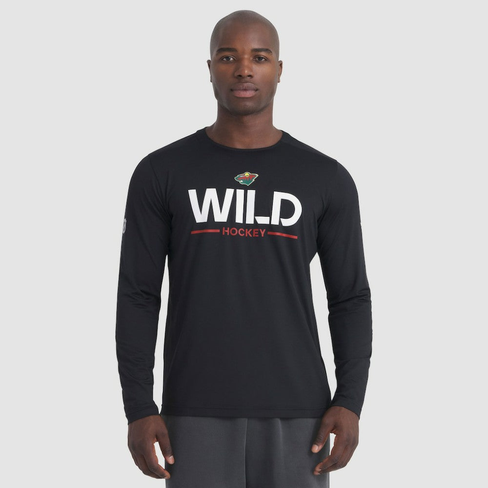 Minnesota Wild Fanatics Authentic Pro Rink Tech Long Sleeve T-Shirt - Black T-shirts