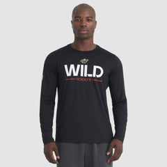 Minnesota Wild Fanatics Authentic Pro Rink Tech Long Sleeve T-Shirt - Black T-shirts