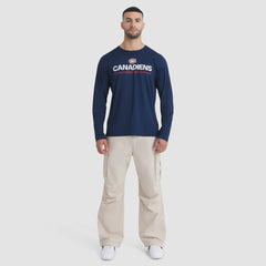 Montreal Canadiens Fanatics Authentic Pro Rink Tech Long Sleeve T-Shirt - Navy T-shirts