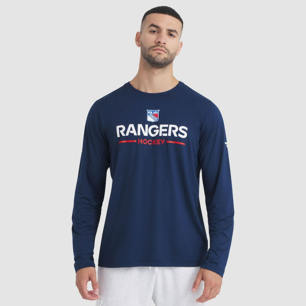 New York Rangers Fanatics Authentic Pro Rink Tech Long Sleeve T-Shirt - Navy T-shirts