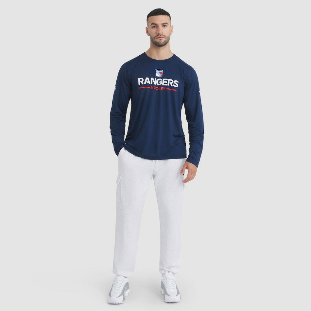 New York Rangers Fanatics Authentic Pro Rink Tech Long Sleeve T-Shirt - Navy T-shirts