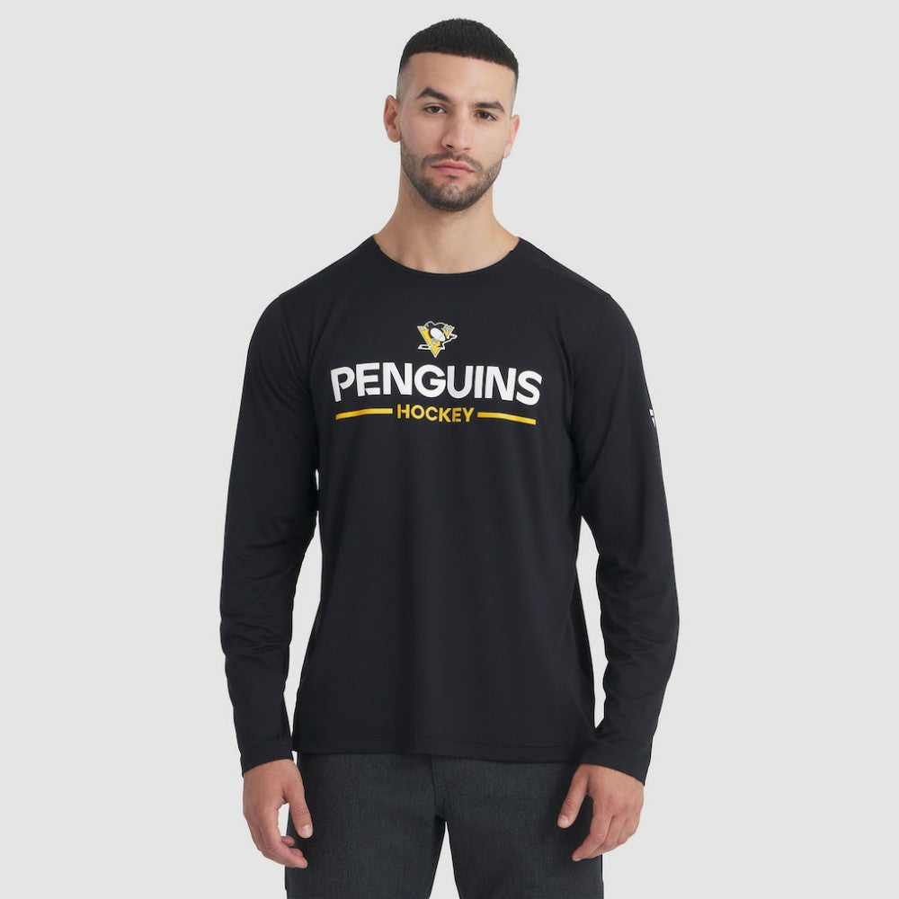 Pittsburgh Penguins Fanatics Authentic Pro Rink Tech Long Sleeve T-Shirt - Black T-shirts