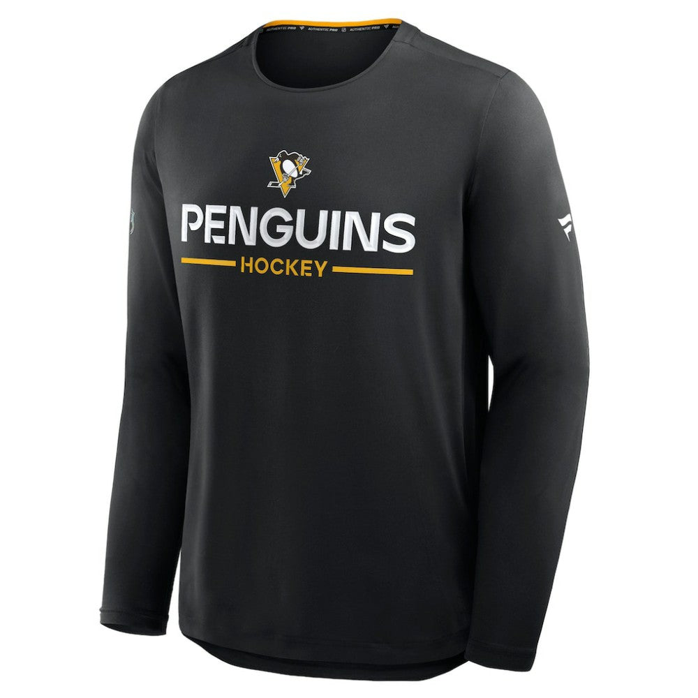Pittsburgh Penguins Fanatics Authentic Pro Rink Tech Long Sleeve T-Shirt - Black T-shirts