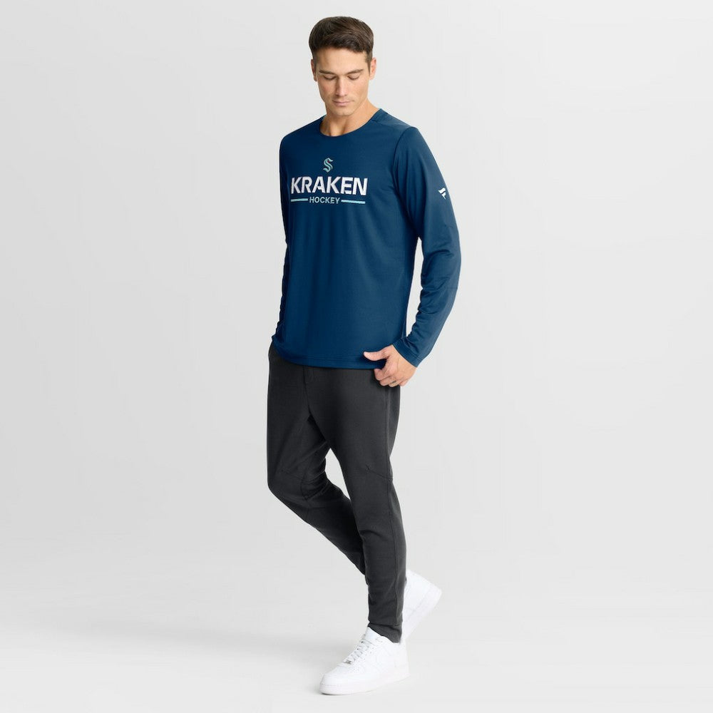 Seattle Kraken Fanatics Authentic Pro Rink Tech Long Sleeve T-Shirt - Navy T-shirts