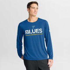 St. Louis Blues Fanatics Authentic Pro Rink Tech Long Sleeve T-Shirt - Blue T-shirts