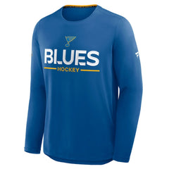 St. Louis Blues Fanatics Authentic Pro Rink Tech Long Sleeve T-Shirt - Blue T-shirts