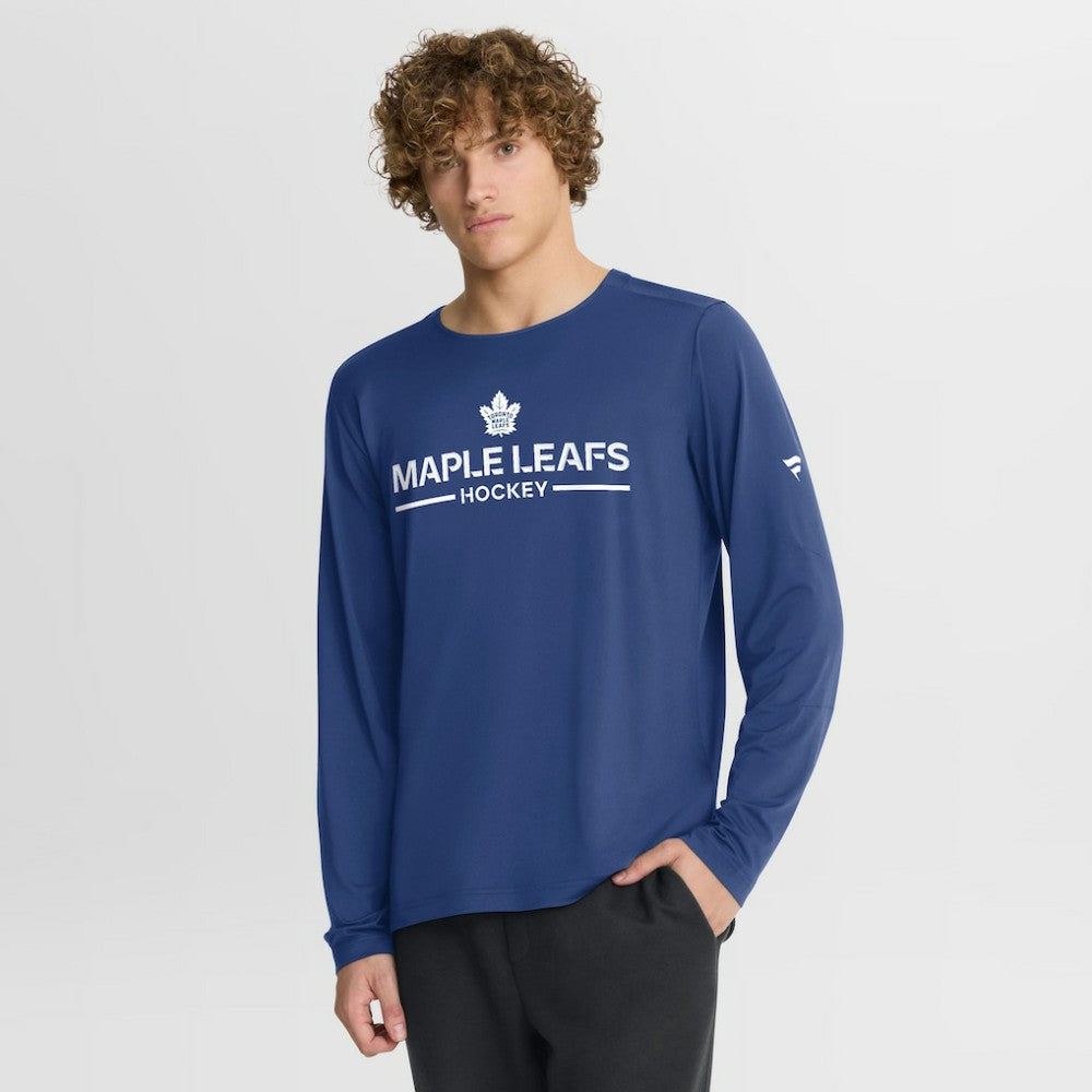 Toronto Maple Leafs Fanatics Authentic Pro Rink Tech Long Sleeve T-Shirt - Blue T-shirts