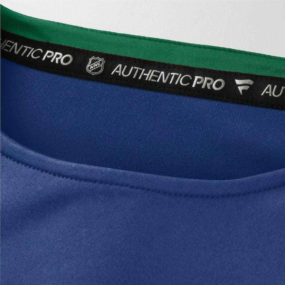 Vancouver Canucks Fanatics Authentic Pro Rink Tech Long Sleeve T-Shirt - Blue T-shirts