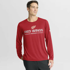 Detroit Red Wings Fanatics Authentic Pro Centennial Rink Tech Long Sleeve T-Shirt - Red T-shirts