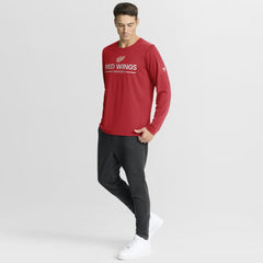 Detroit Red Wings Fanatics Authentic Pro Centennial Rink Tech Long Sleeve T-Shirt - Red T-shirts