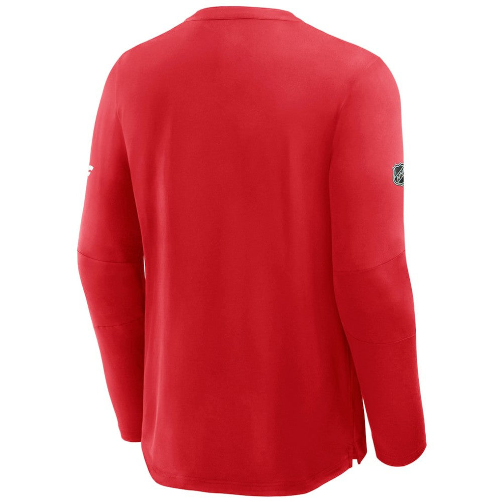 Chicago Blackhawks Fanatics Authentic Pro Centennial Rink Tech Long Sleeve T-Shirt - Red T-shirts