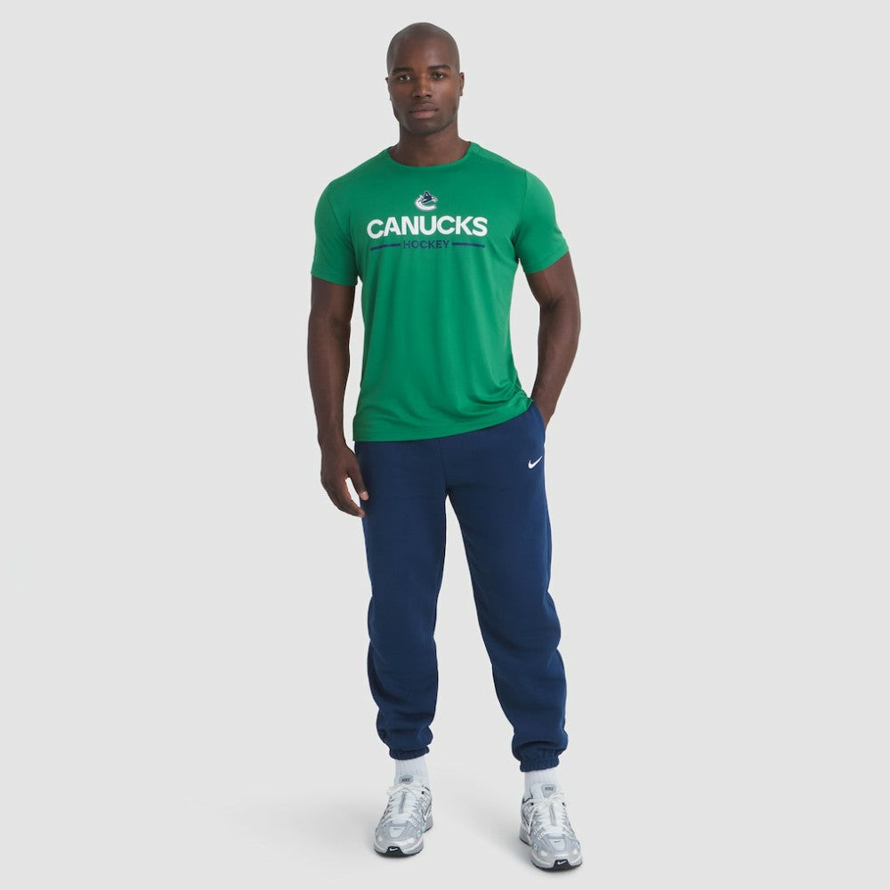 Vancouver Canucks Fanatics Authentic Pro Rink Tech T-Shirt - Green T-shirts