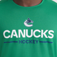 Vancouver Canucks Fanatics Authentic Pro Rink Tech T-Shirt - Green T-shirts