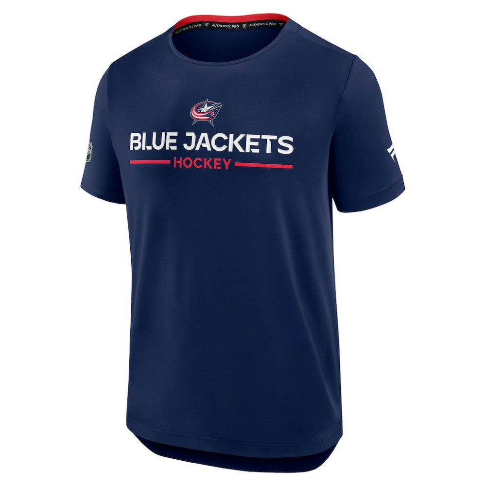 Columbus Blue Jackets Fanatics Authentic Pro Rink Tech T-Shirt - Navy T-shirts