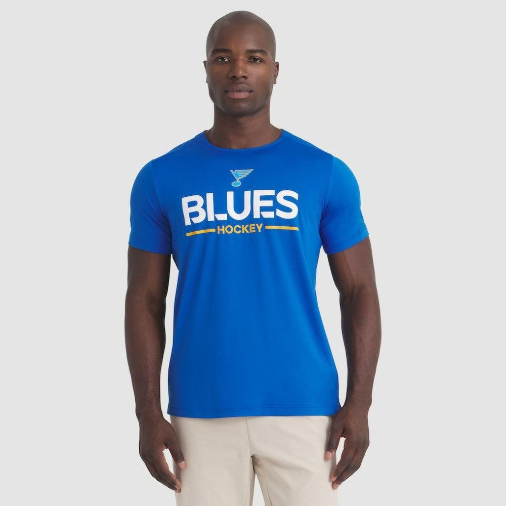 St. Louis Blues Fanatics Authentic Pro Rink Tech T-Shirt - Blue T-shirts