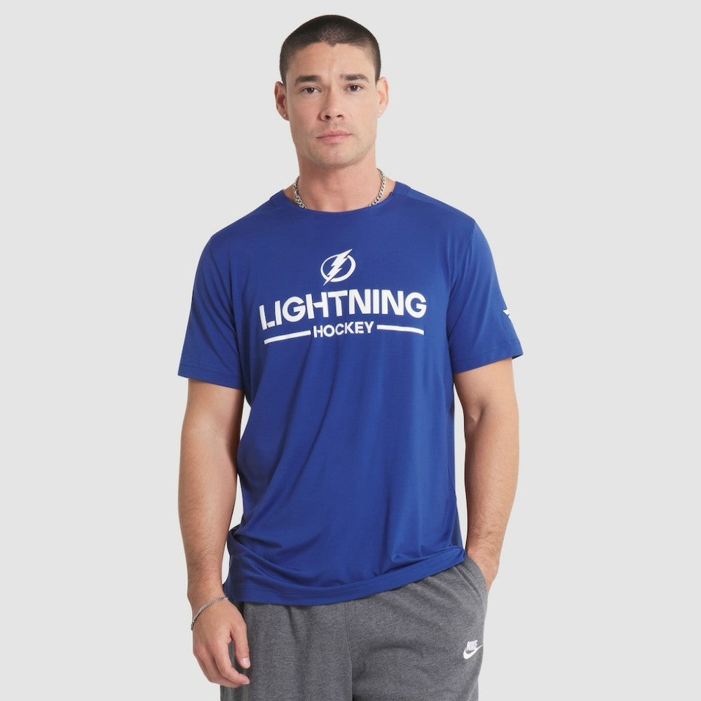 Tampa Bay Lightning Fanatics Authentic Pro Rink Tech T-Shirt - Blue T-shirts