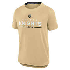 Vegas Golden Knights Fanatics Authentic Pro Rink Tech T-Shirt - Gold T-shirts
