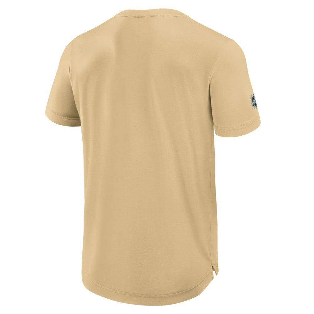 Vegas Golden Knights Fanatics Authentic Pro Rink Tech T-Shirt - Gold T-shirts