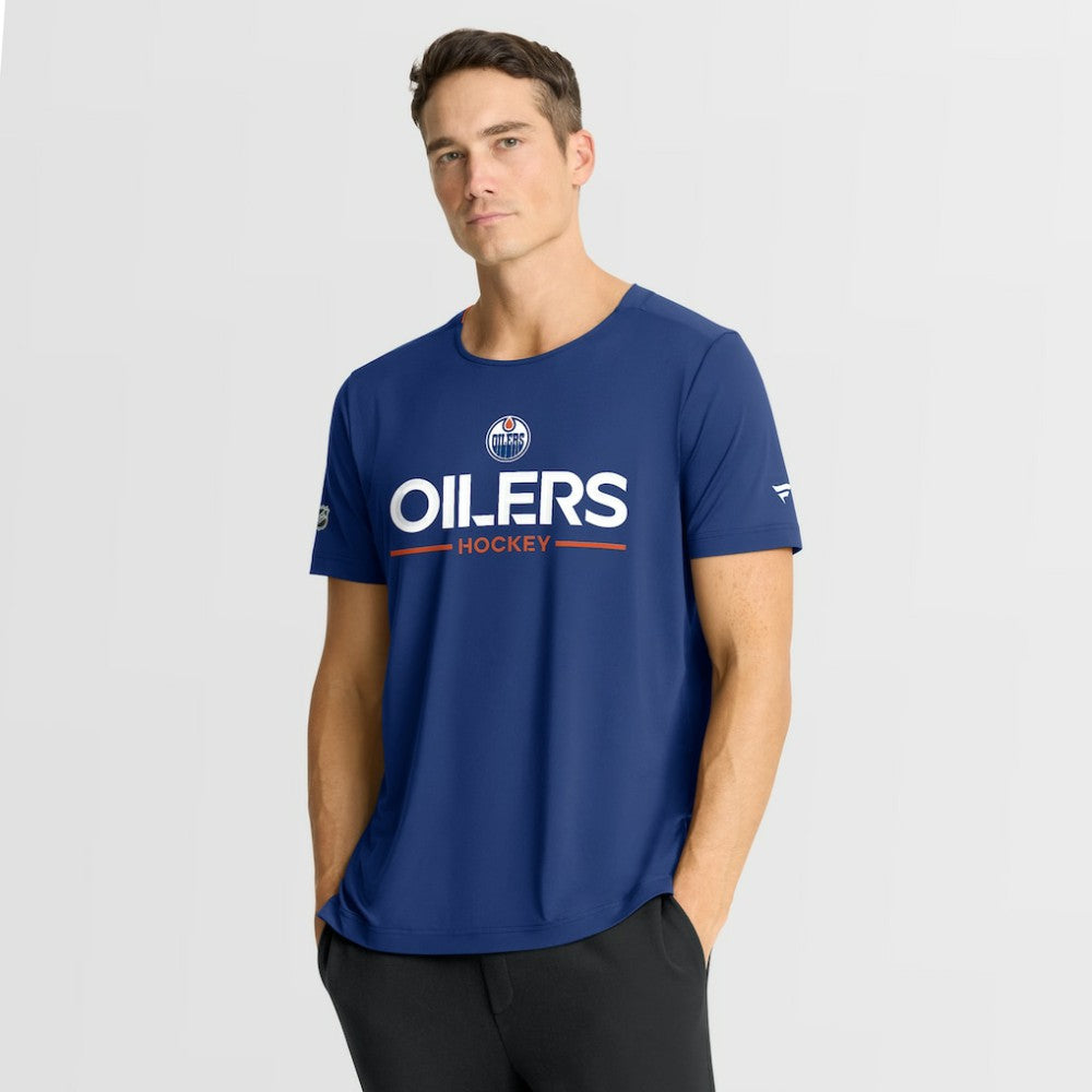 Edmonton Oilers Fanatics Authentic Pro Rink Tech T-Shirt - Royal T-shirts