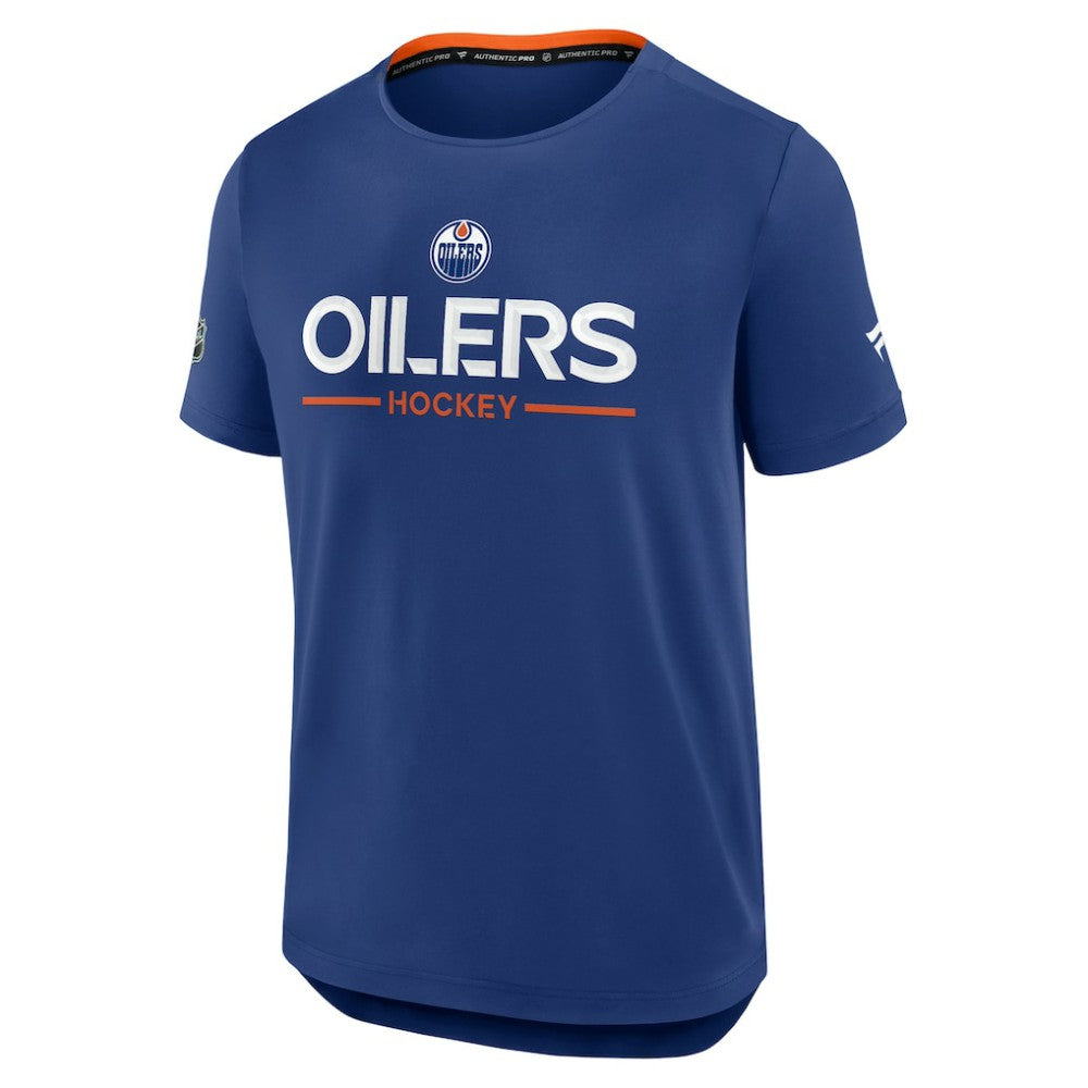 Edmonton Oilers Fanatics Authentic Pro Rink Tech T-Shirt - Royal T-shirts