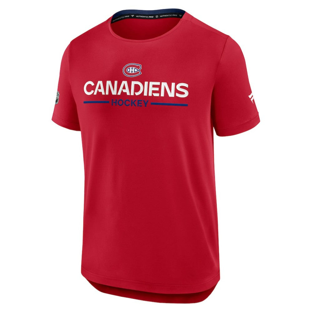 Montreal Canadiens Fanatics Authentic Pro Rink Tech T-Shirt - Red T-shirts