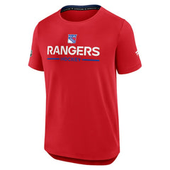 New York Rangers Fanatics Authentic Pro Rink Tech T-Shirt - Red T-shirts