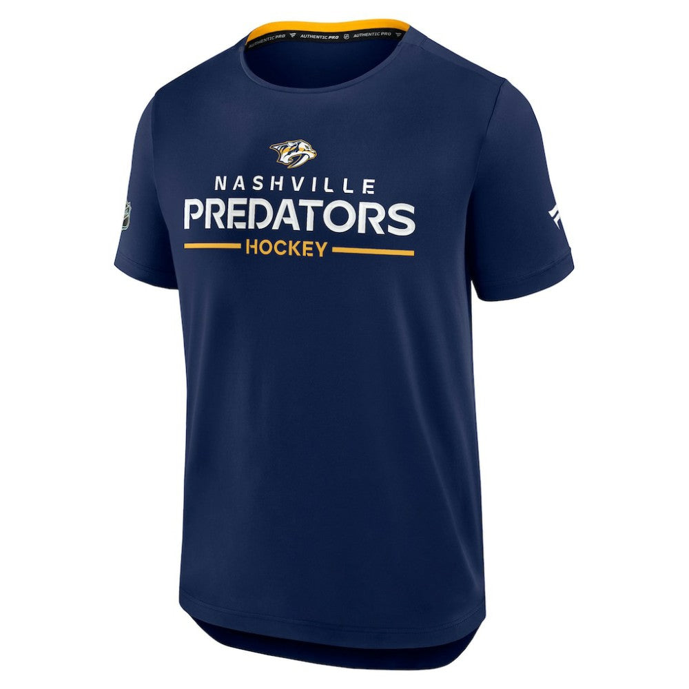 Nashville Predators Fanatics Authentic Pro Rink Tech T-Shirt - Navy T-shirts